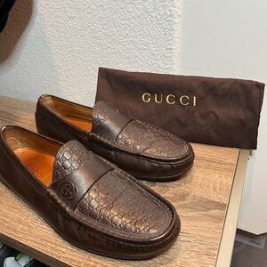 GUCCI loafers for men size 9.5 (UK) in brown